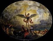 Eugene Delacroix St Michael defeats the Devil France oil painting artist